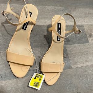 KARL LAGERFELD PARIS Demas Patent Leather Dress Sandals